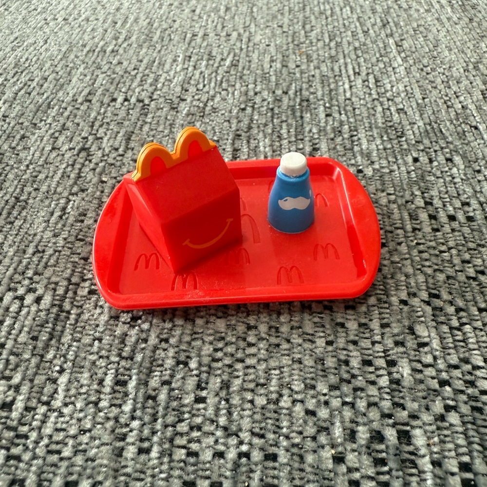 Mini McDonald's Happy Meal Toy Tray with Milk Jug
